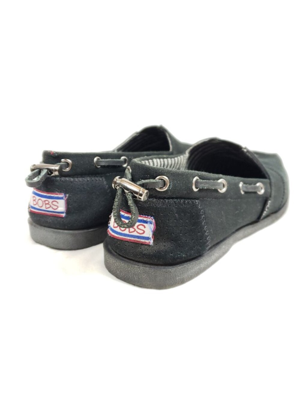 Bobs Skechers Women's Size 10 Espadrilles Slip On Shoes Black Canvas - Picture 4 of 8